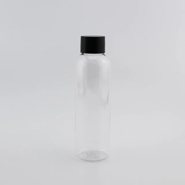 120ml plastic clear bottle black