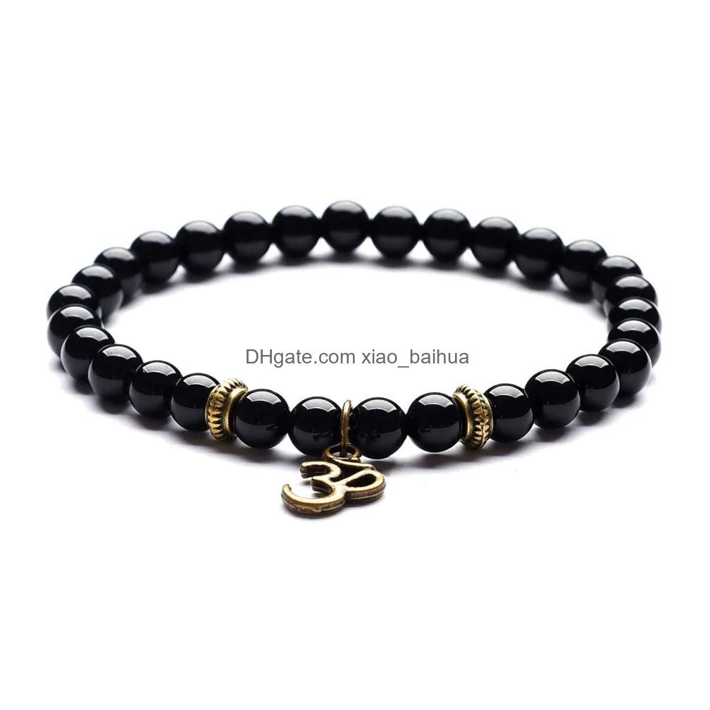 Sl119A1303 6Mm Black Agate Ancient Green