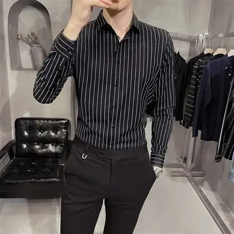 Black striped shirt