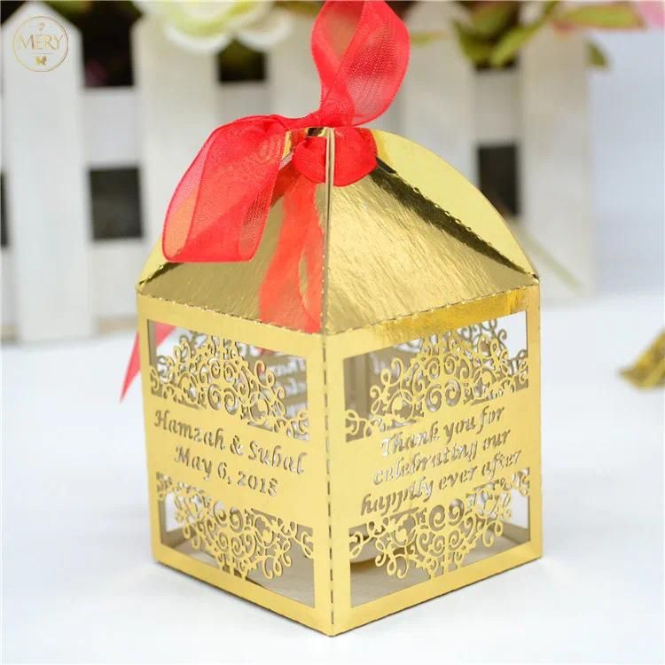 6x6x9.5cm Metallic gold