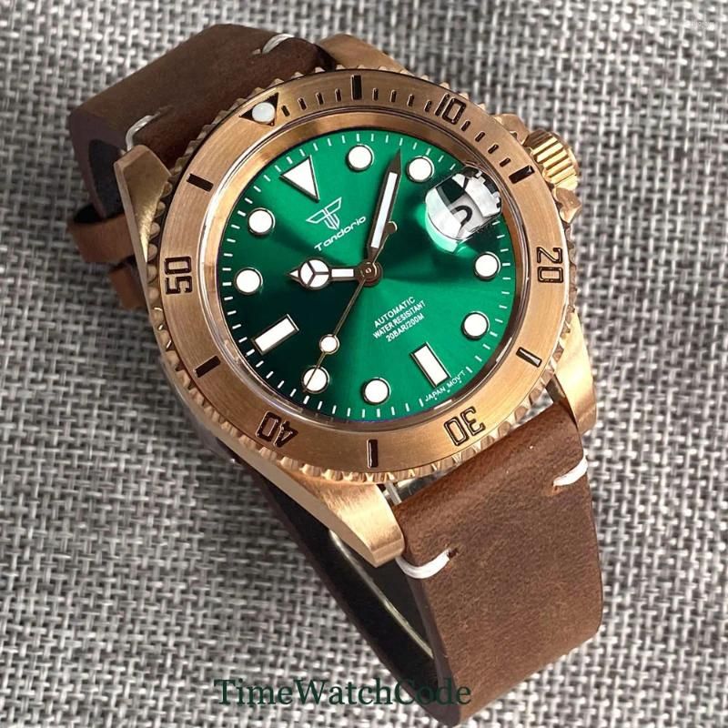 Green dial Tan logo