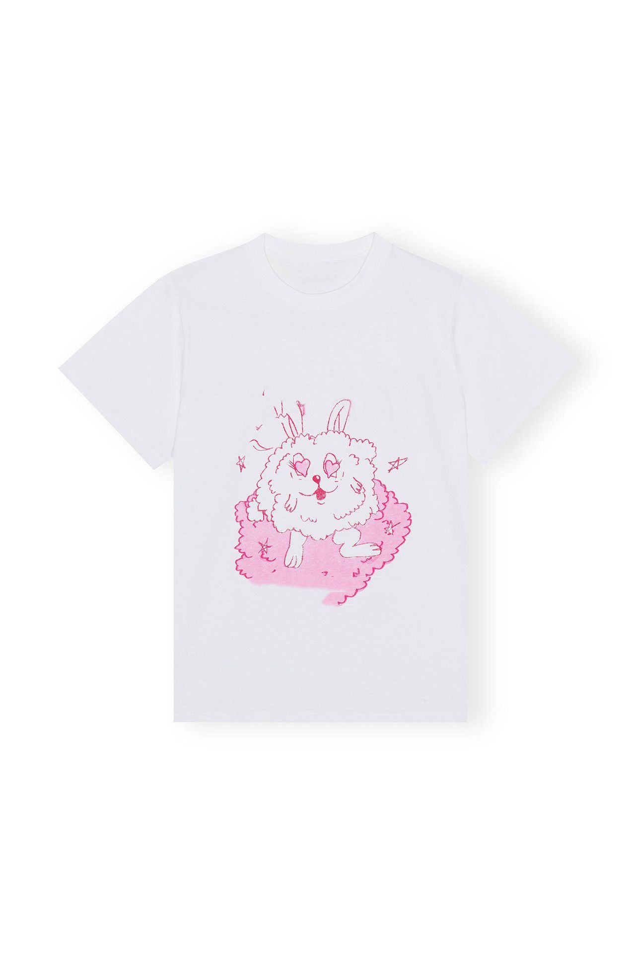 White (Pink rabbit pattern)