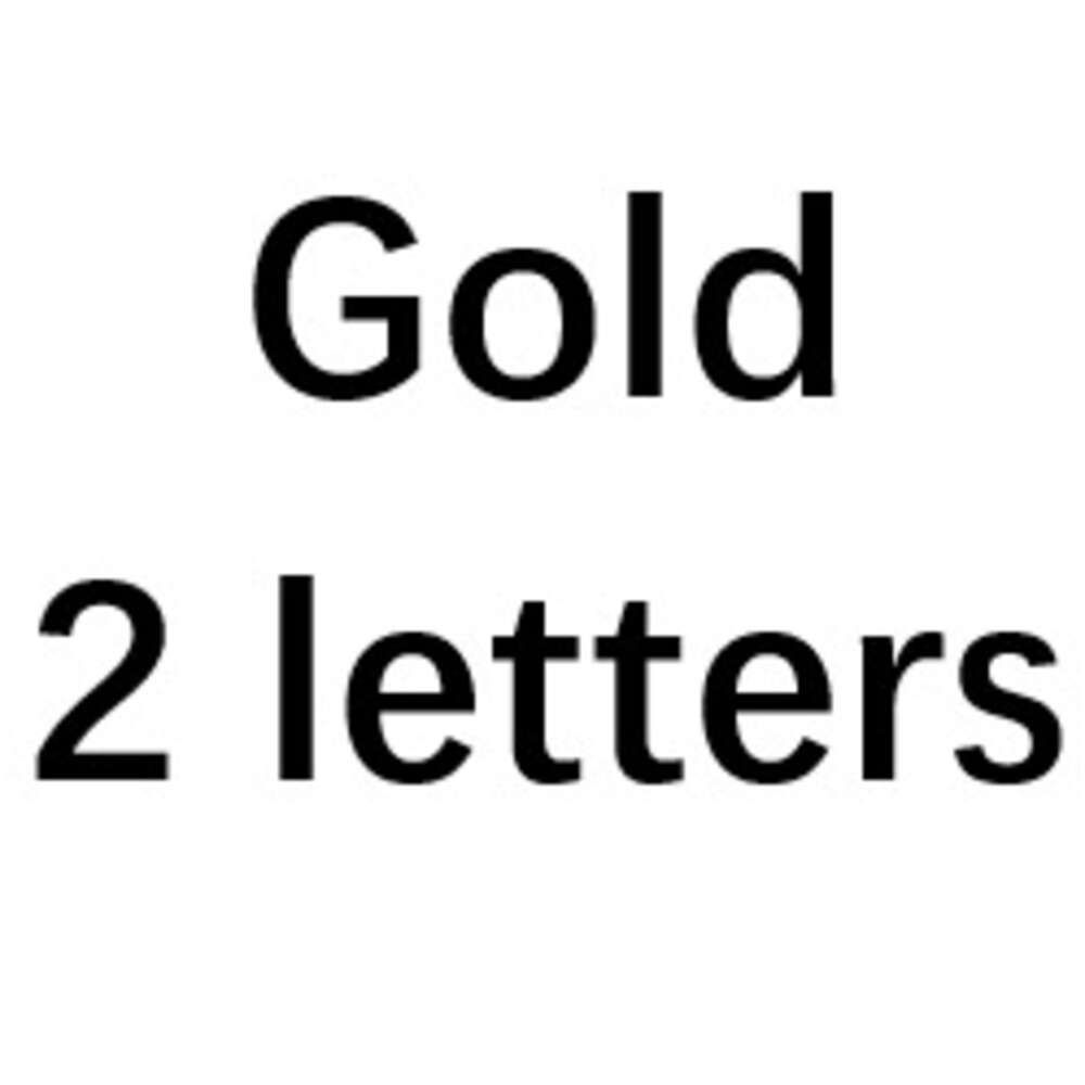 Gold-2 Letters-4mmx18inch tenniskedja