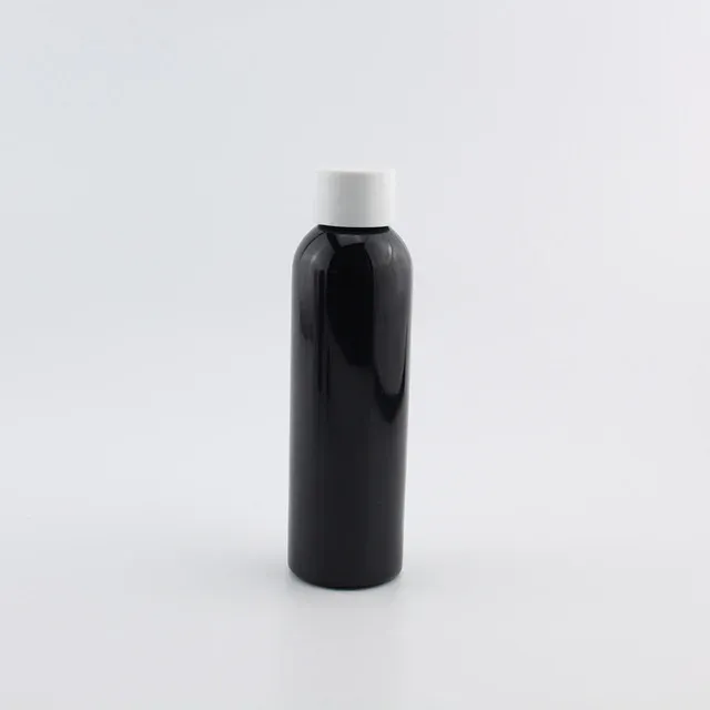 120mlのプラスチックブラックボトルホワイト