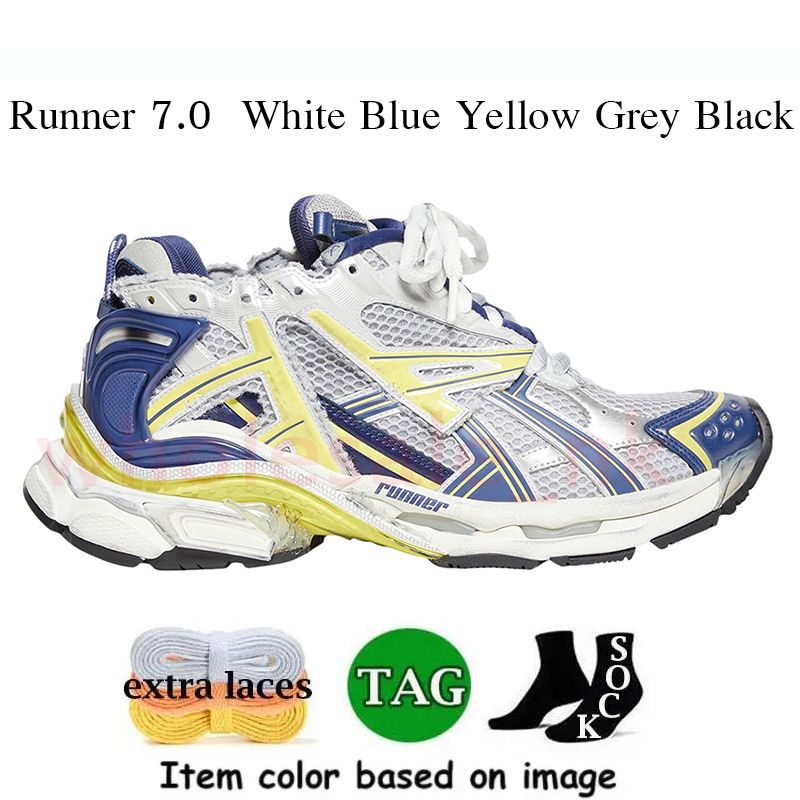 B18 Runner 7.0 White Blue Yellow Grey B