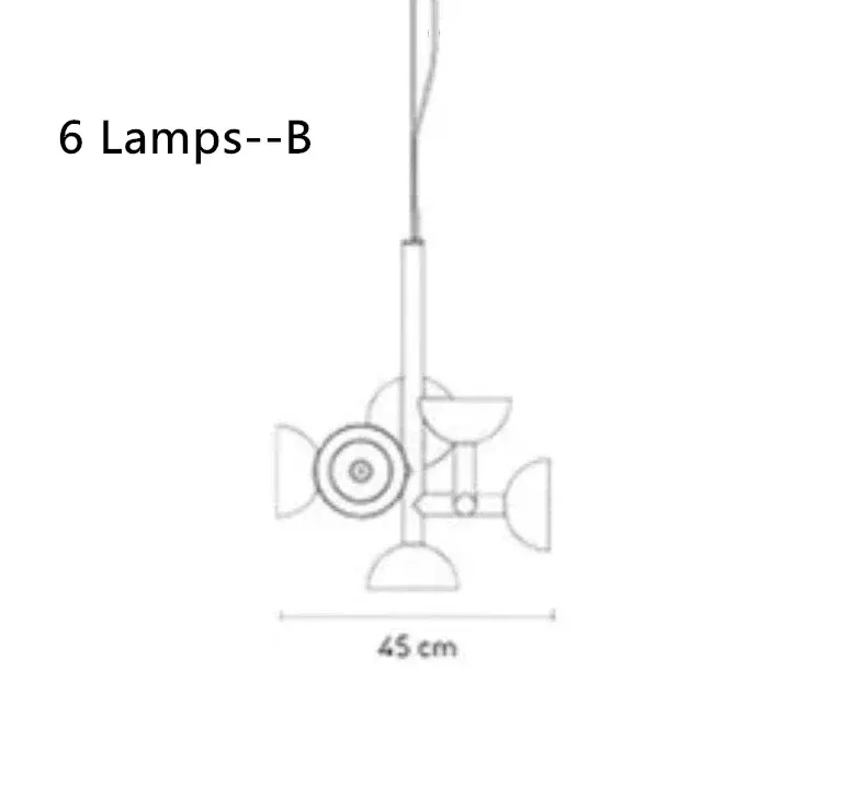 3 färger inga avlägsna 6 lampor b -stil