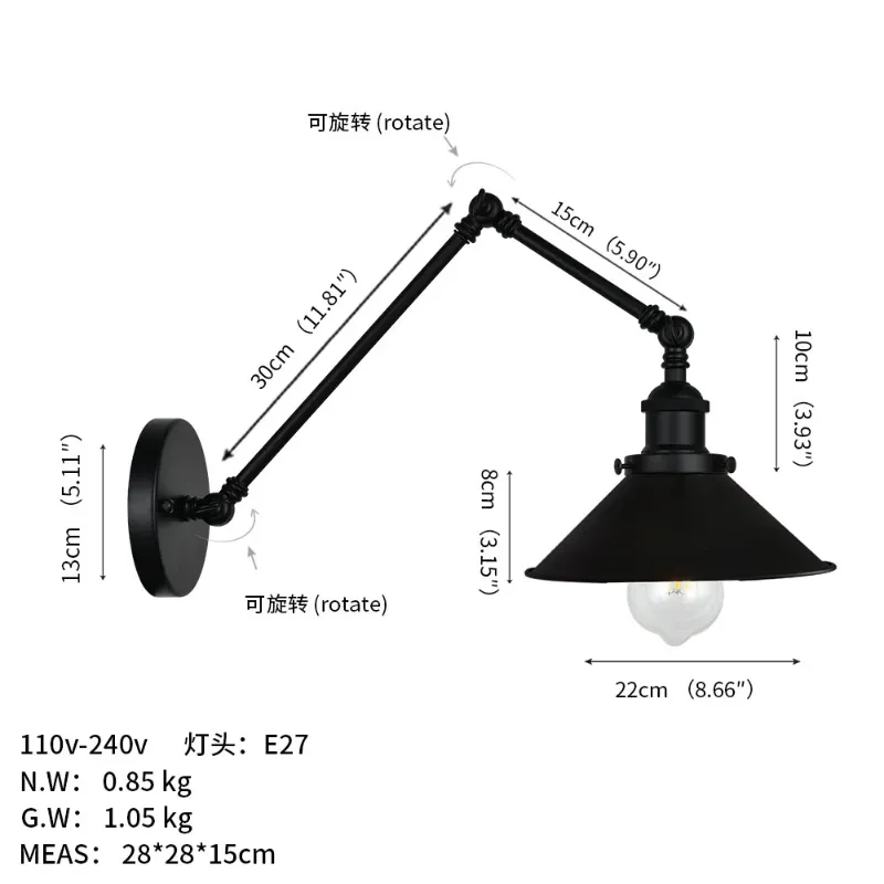 Alla svarta 30 15 med 4W varmt ljus