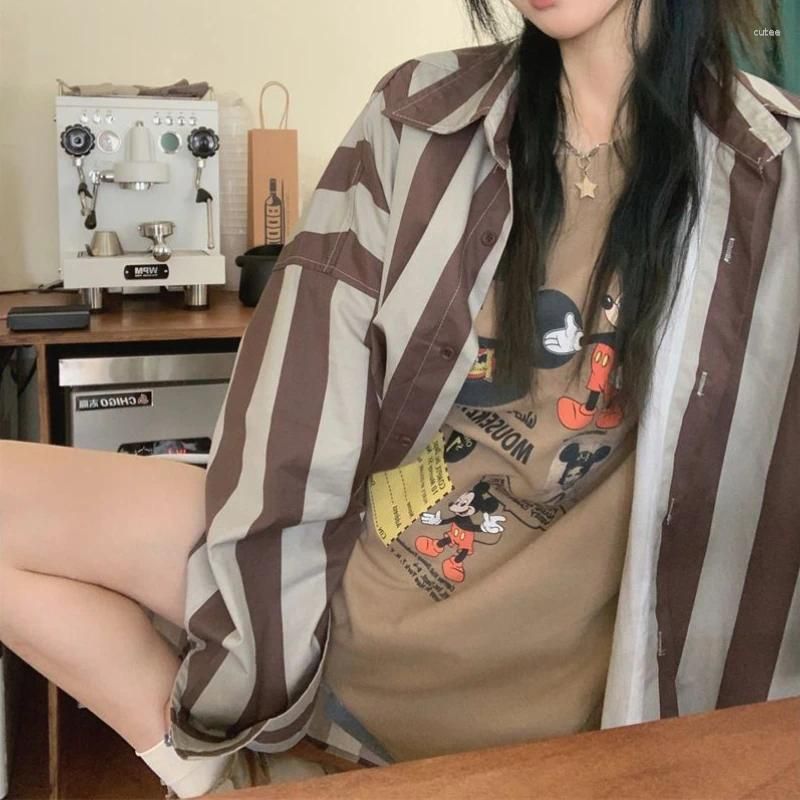 Coffee striped shirt