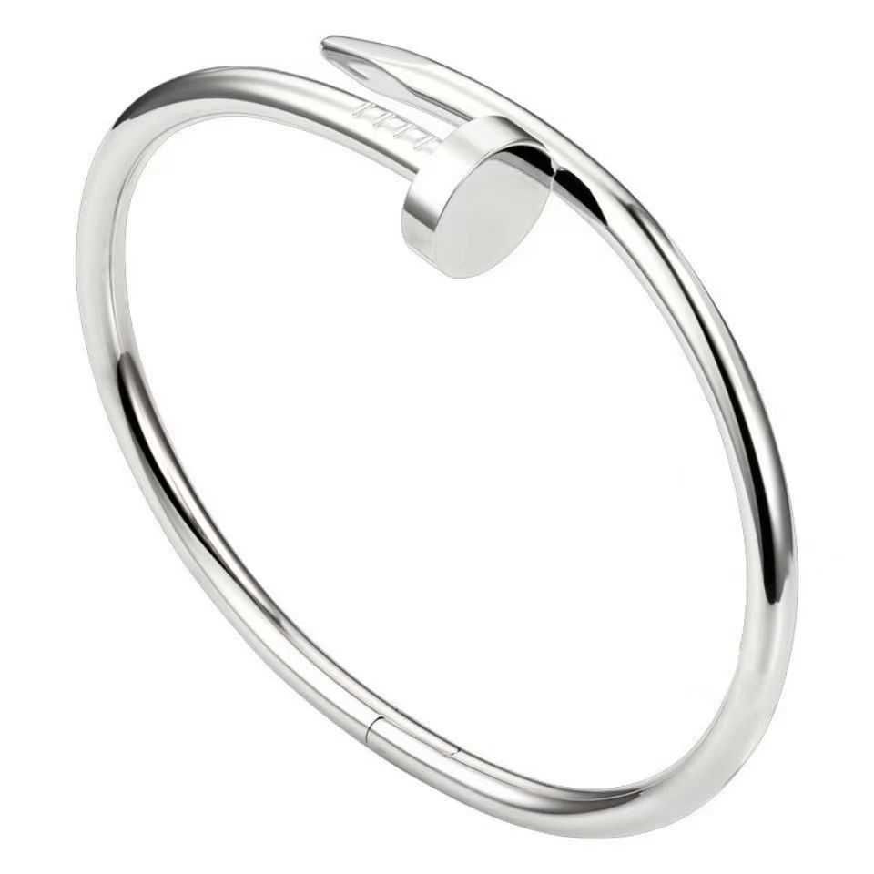 Bracelet à ongles sans diamants en argent (bou