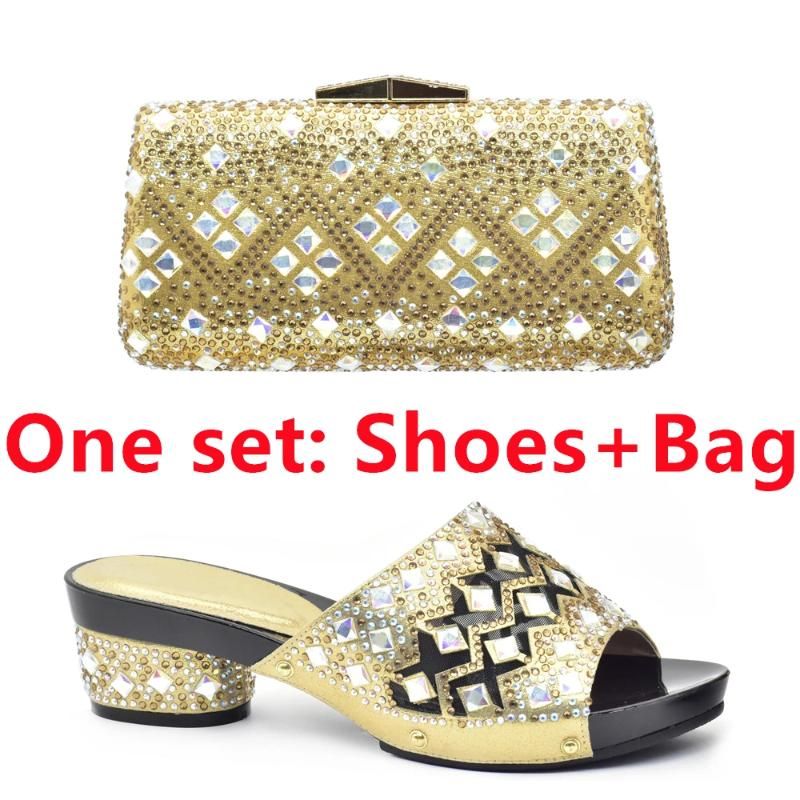 Gold Shoes and Bag