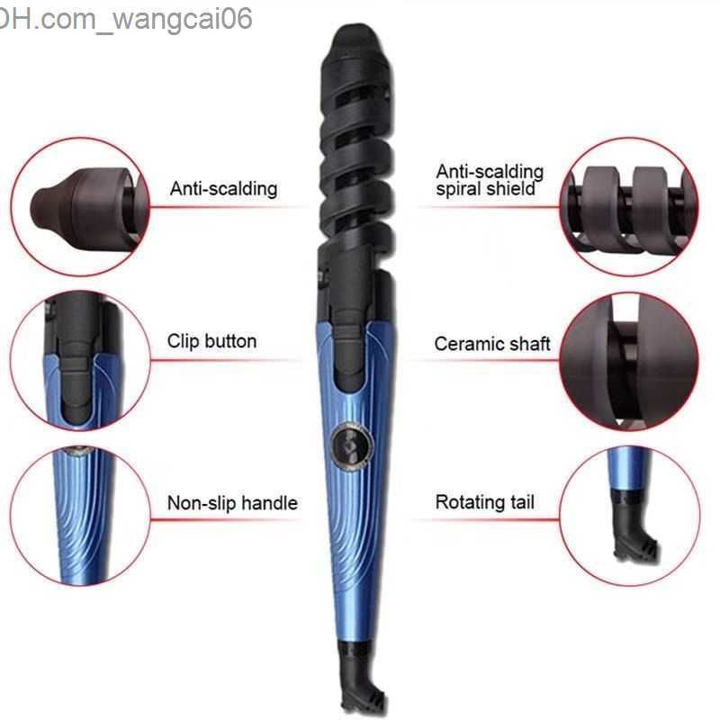 B-style Blue Curly Hair Stick Euro