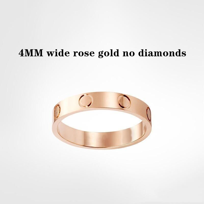 4mm cater Rose gold No diamond(No box)
