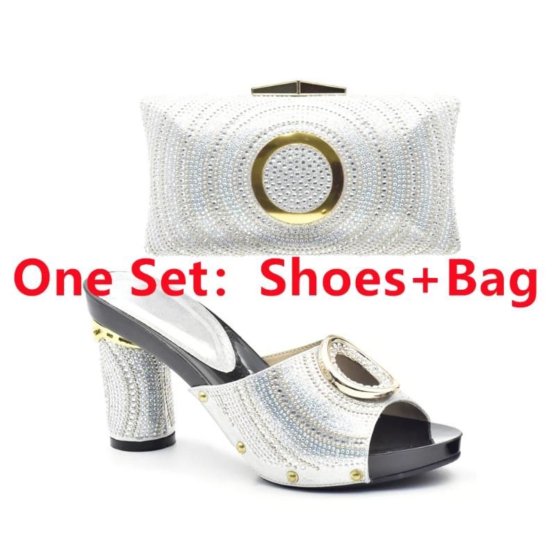 Silver Shoe and Bag