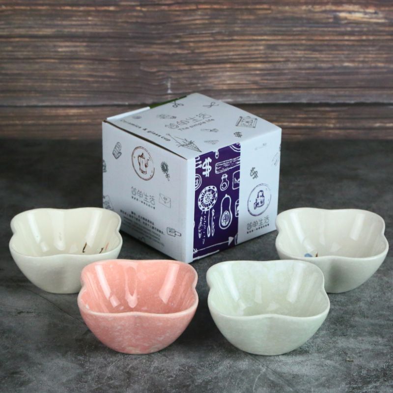 Flower bowl -4 mixed color box