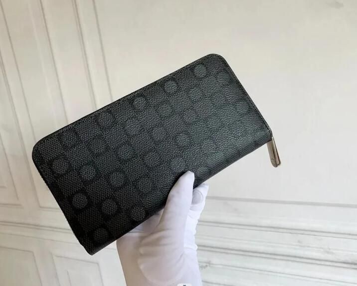 Black grid wallet