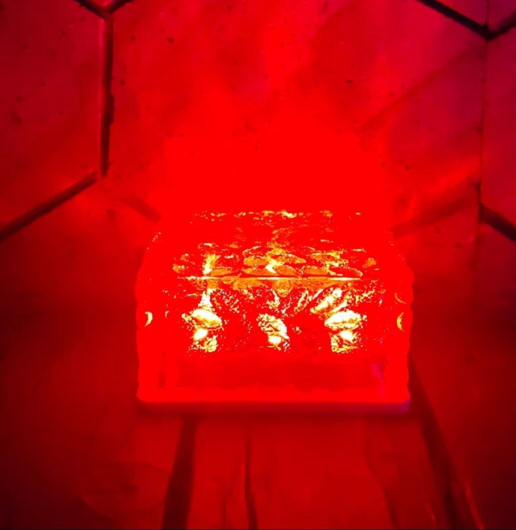 赤（10x 10cm）ソーラー埋葬ランプ