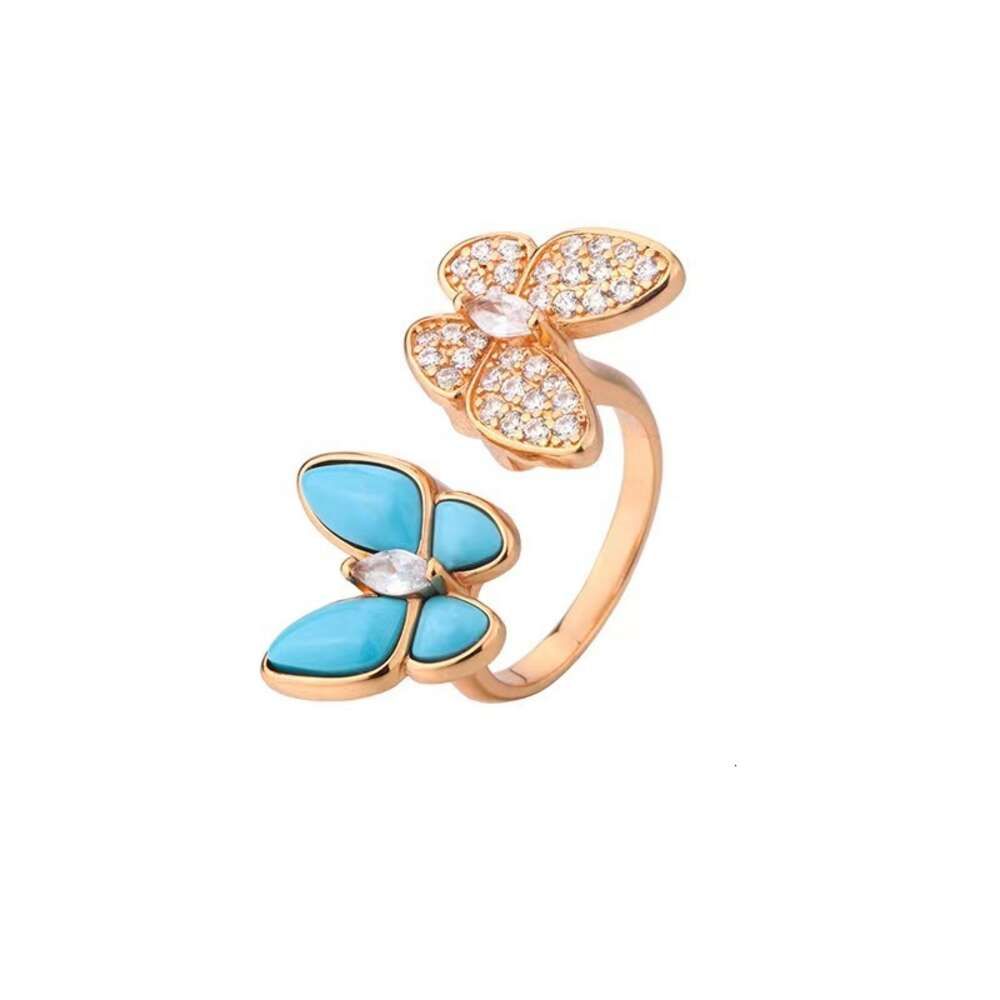 Bague Or Rose Turquoise Diamant