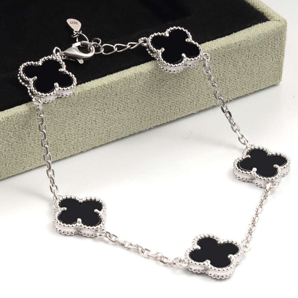 Platinum Gold (black Agate)-925 Silver