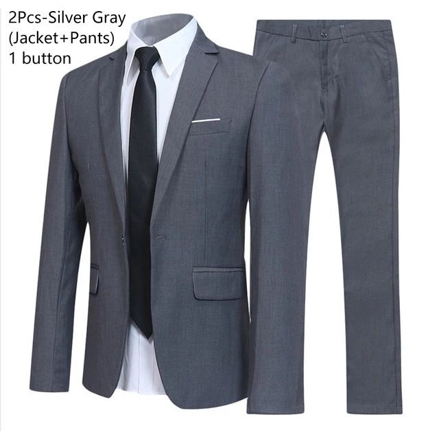 Silvery 2piece Suit