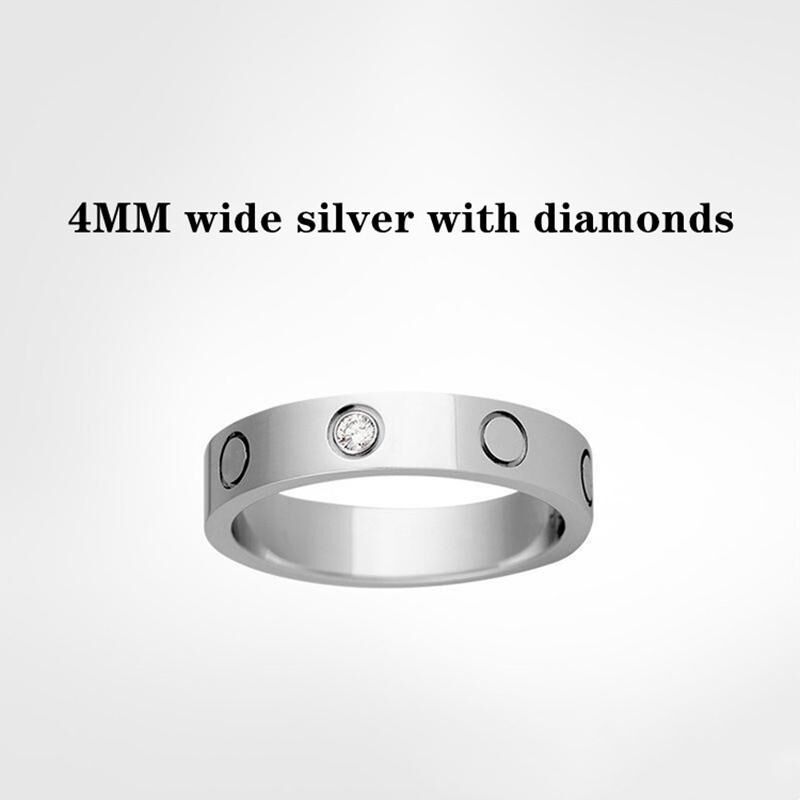 4mm Cater Silver with Diamond (No Box)