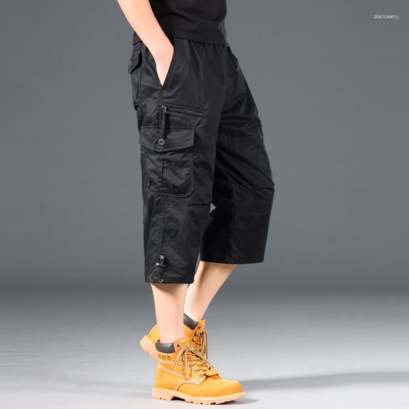 Parka shorts black cropped pants]