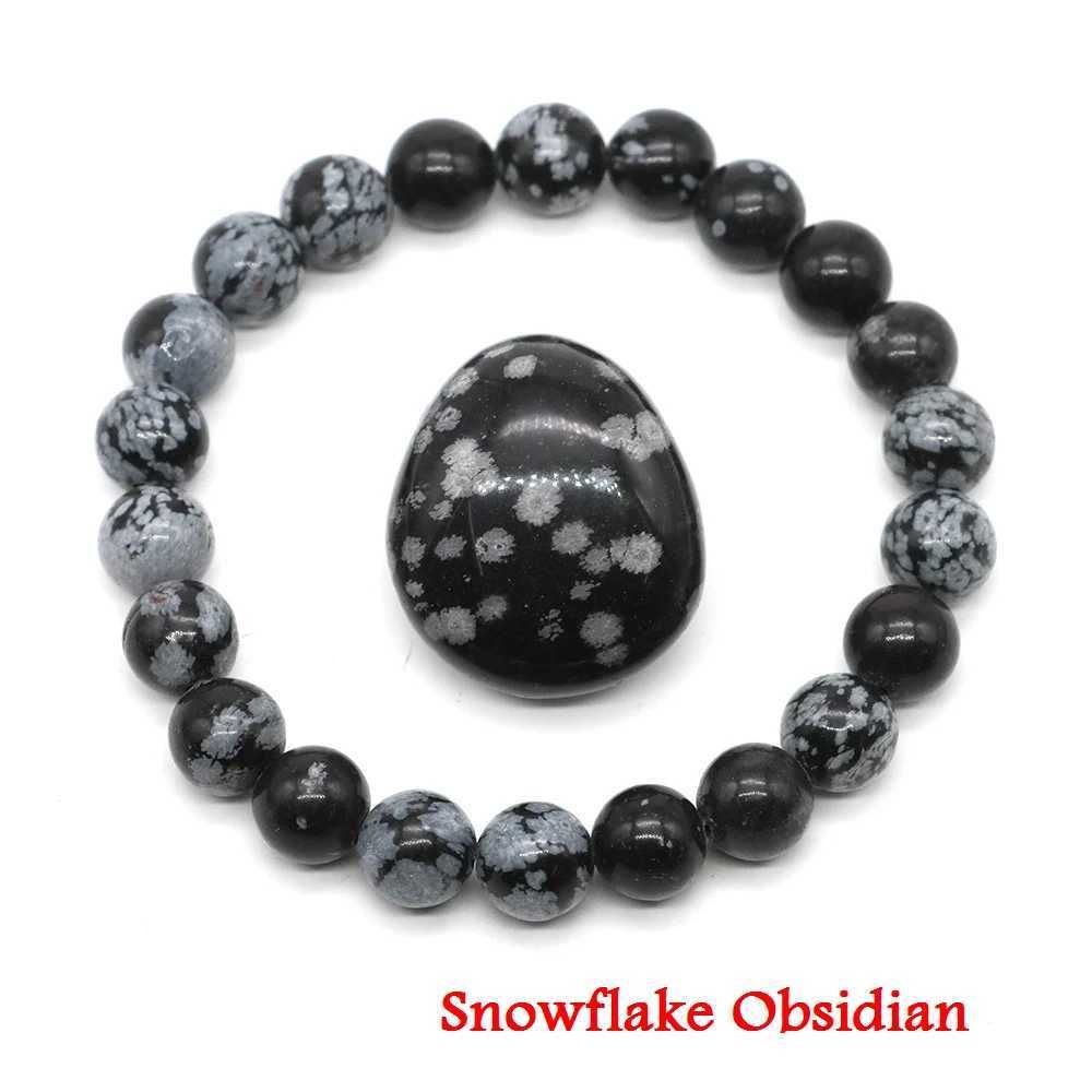 Obsidienne flocon de neige-5 pièces