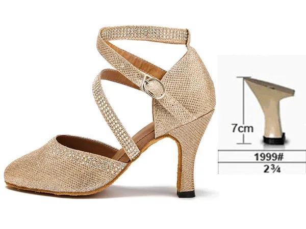 Gold heel 7cm