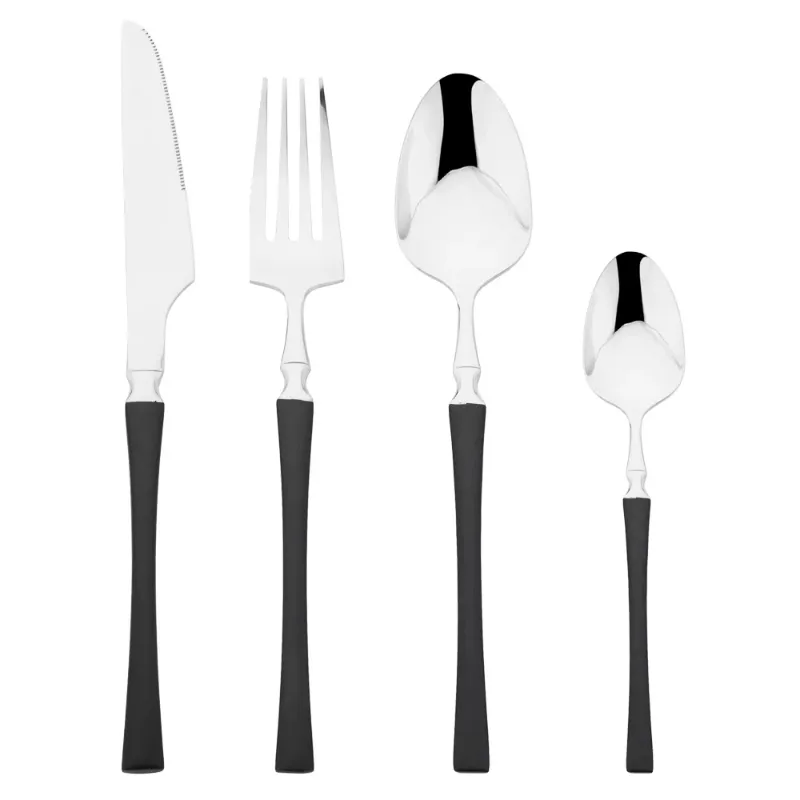 1Set Black Silber