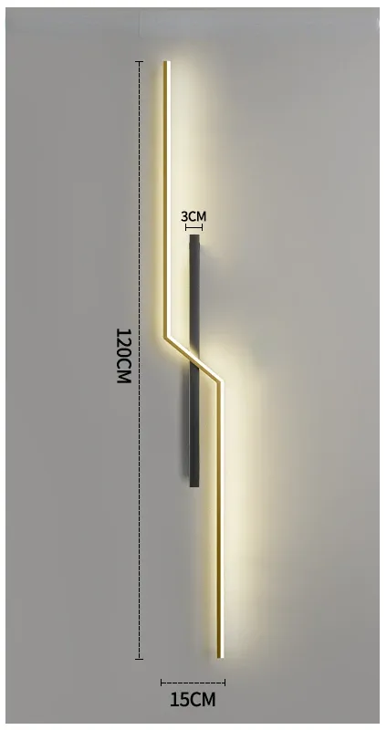 Ciepły biały (2700-3500K) Złote L120 cm