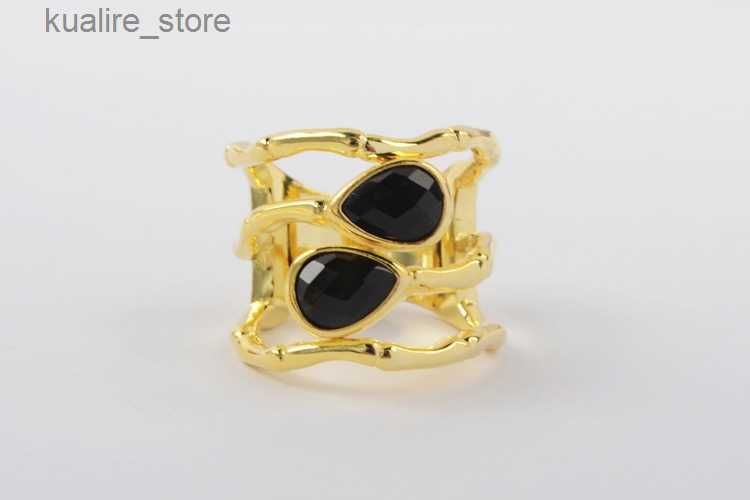 Bague d'agate noire