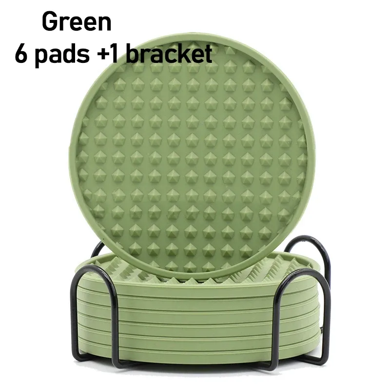 10x0.5cm Round Green 6pc