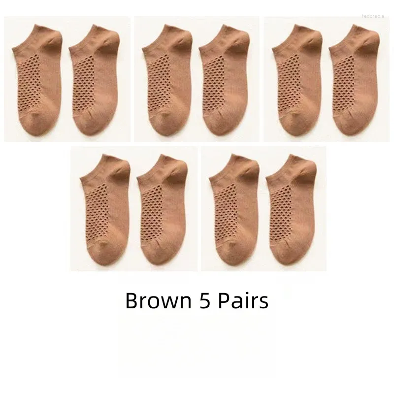 5 Pairs Brown