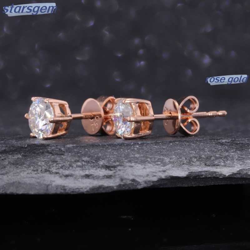 14 Karat Roségold – 6,5 mm, 2 Karat (1 Karat, 2 Stück)