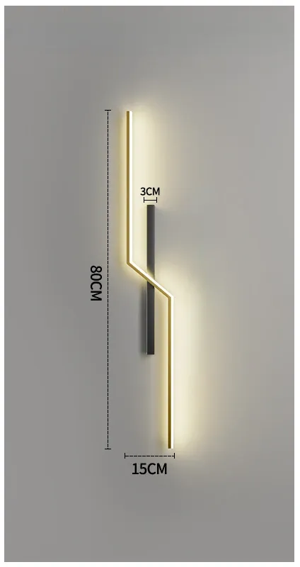Ciepły biały (2700-3500K) Złote L80CM