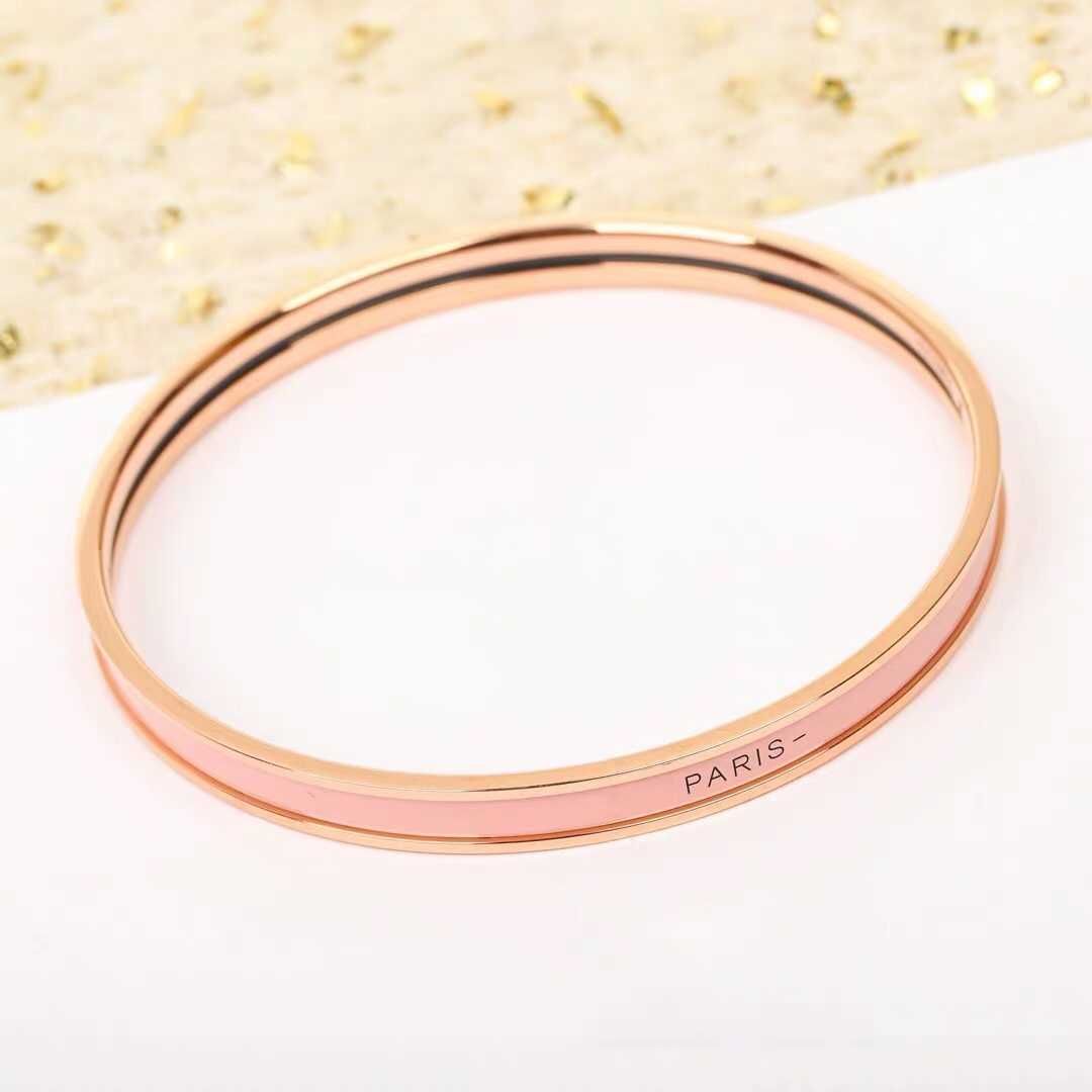 62 # Rose Gold Edge Pink Ring Armband