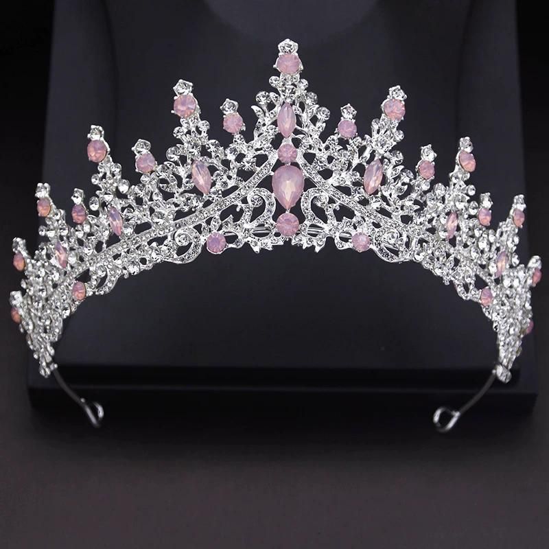 Tiaras Plata Ópalo Rosa