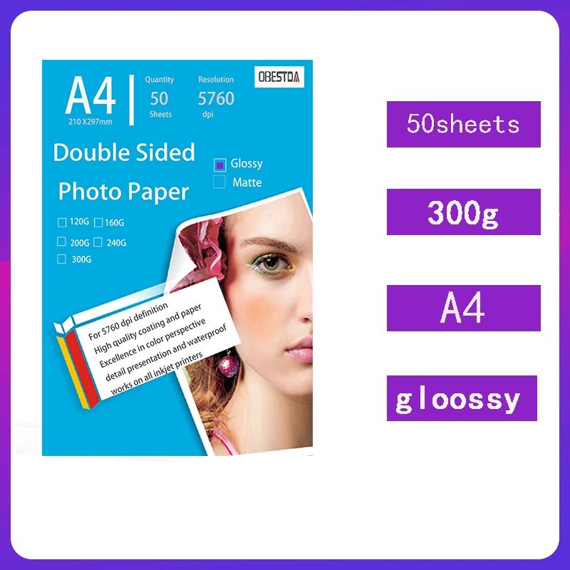 Color:A4 glossy 300G