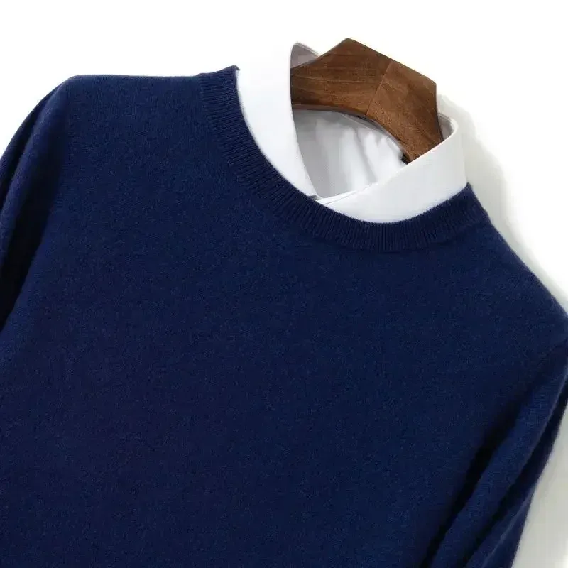 Navy Blue Round Neck