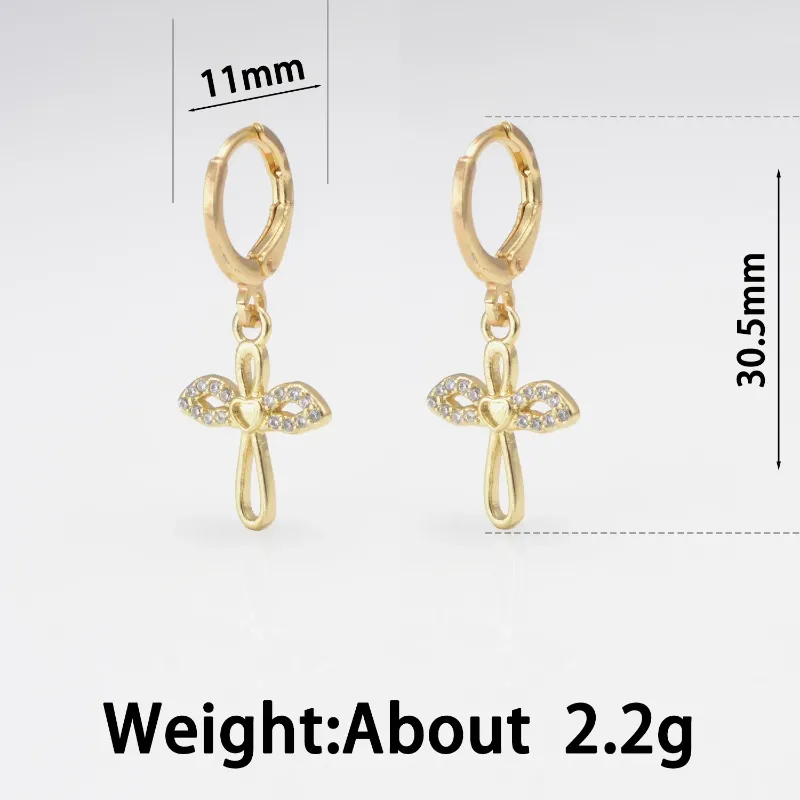 4 Pairs 8 Pieces EH127-5-Gold