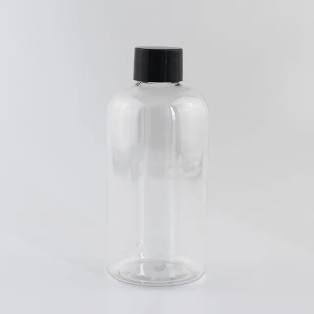 220 ml plastic heldere fles zwart