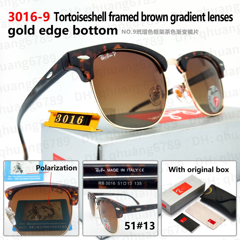 NO.9 Brown lenses black frame