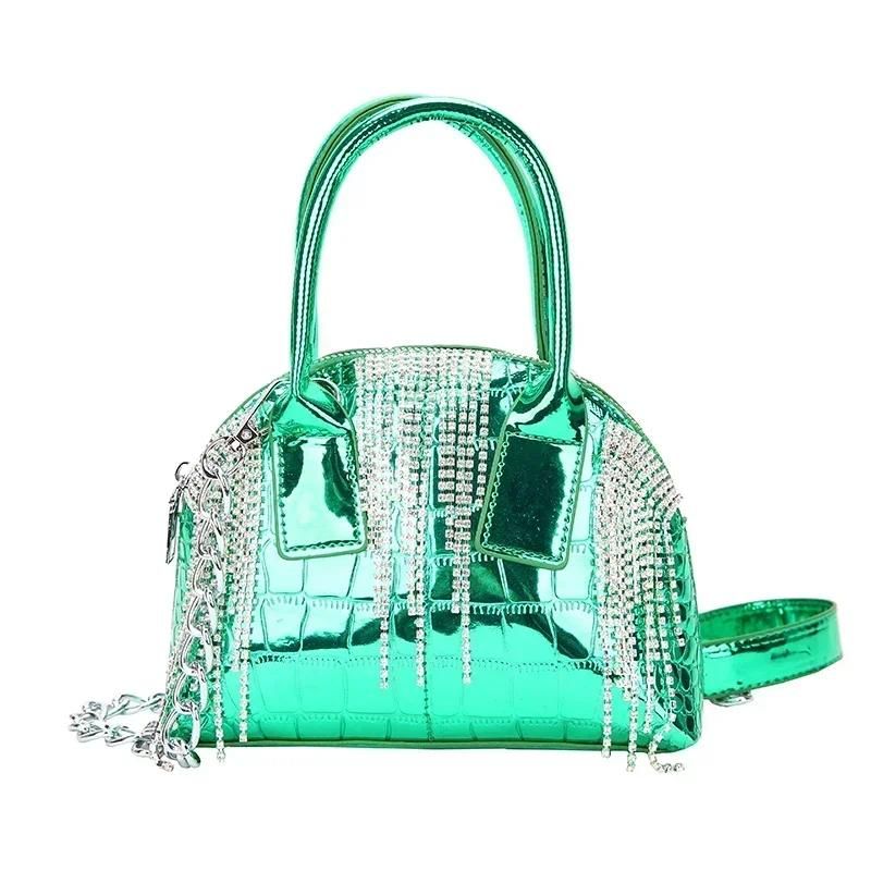 Green shoulder bag