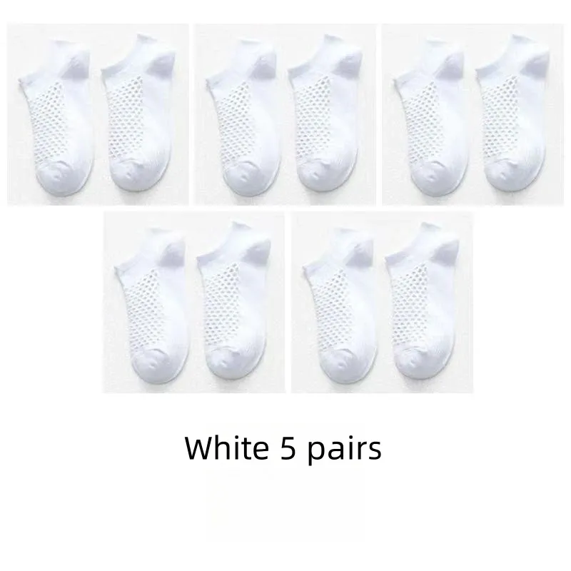 5 Pairs White