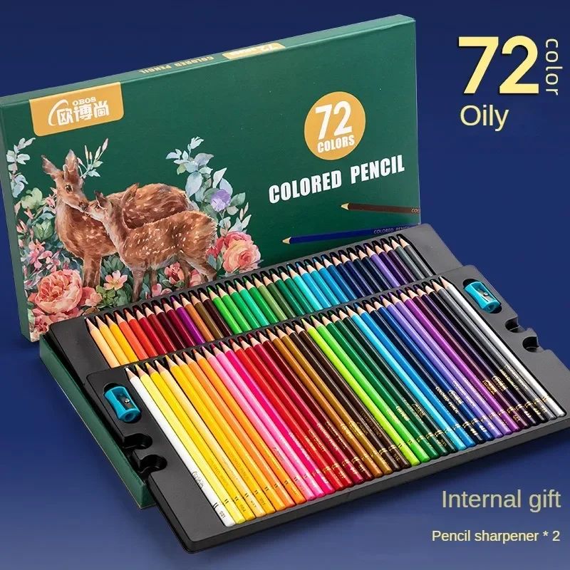 Couleur: 72 crayons de couleur d'huile