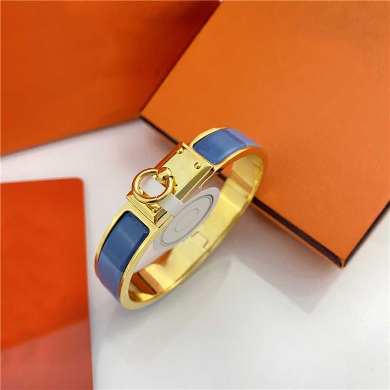 H Ringarmband Gold+Regenbogenblau