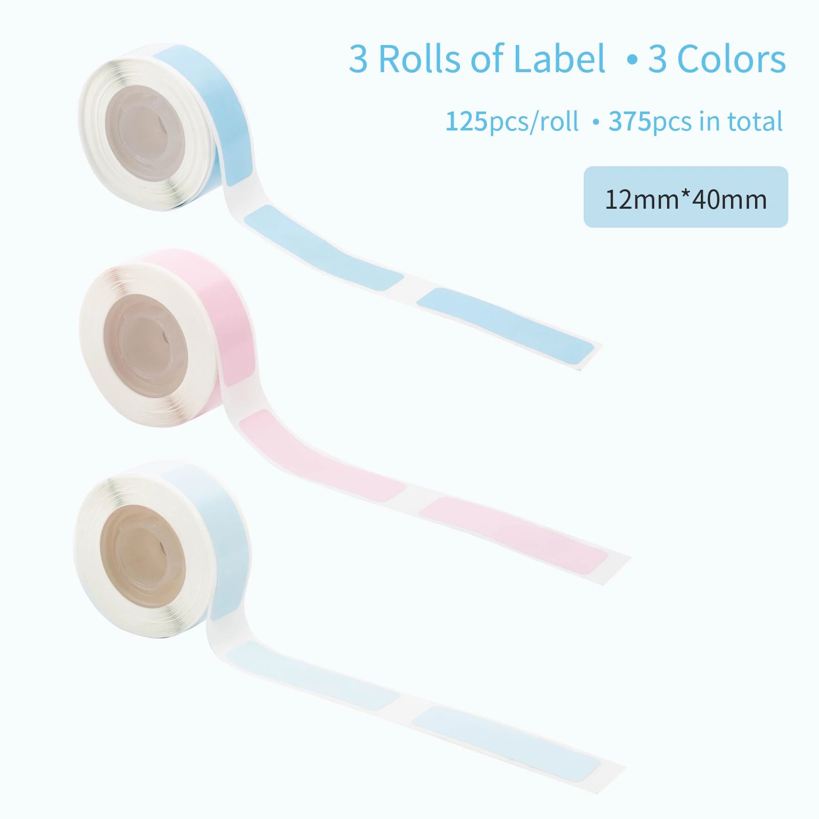 色：3 rolls-12mmx40mm