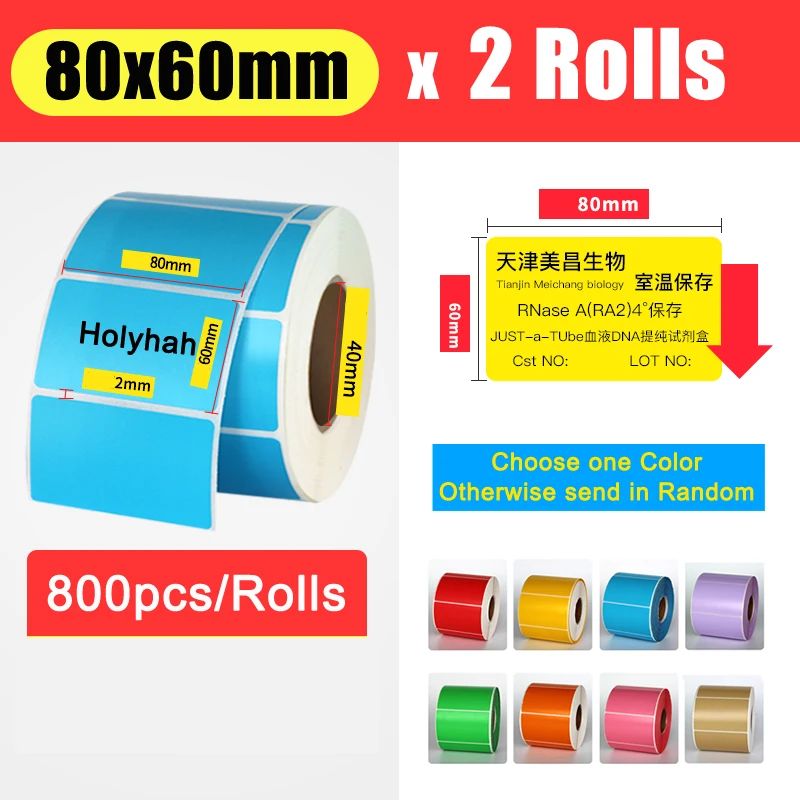 Kolor: 80x60 800pcs 2roll