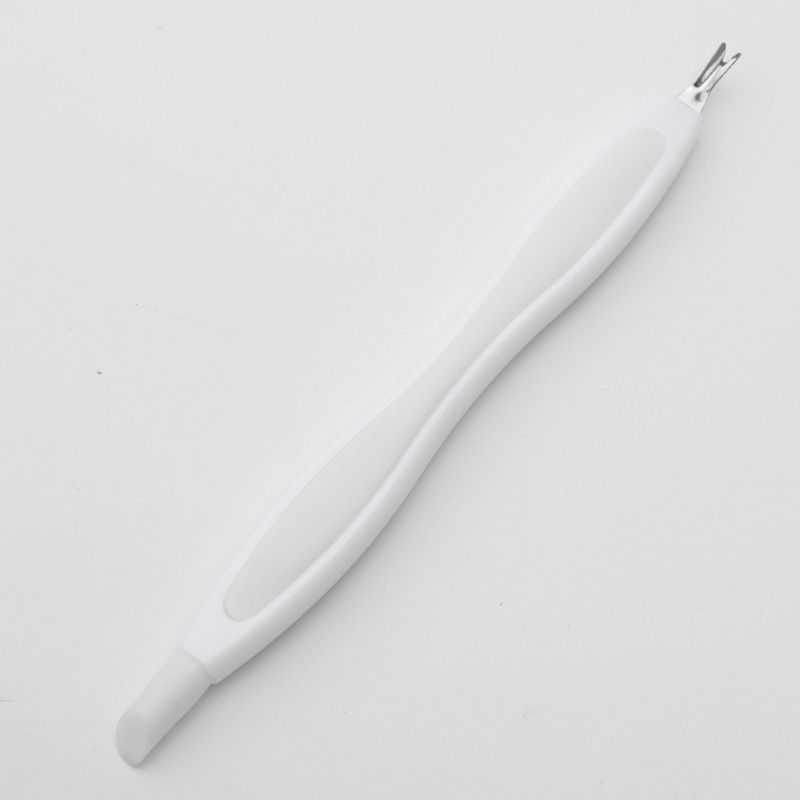 Biały plastikowy podwójny skórzany widelec