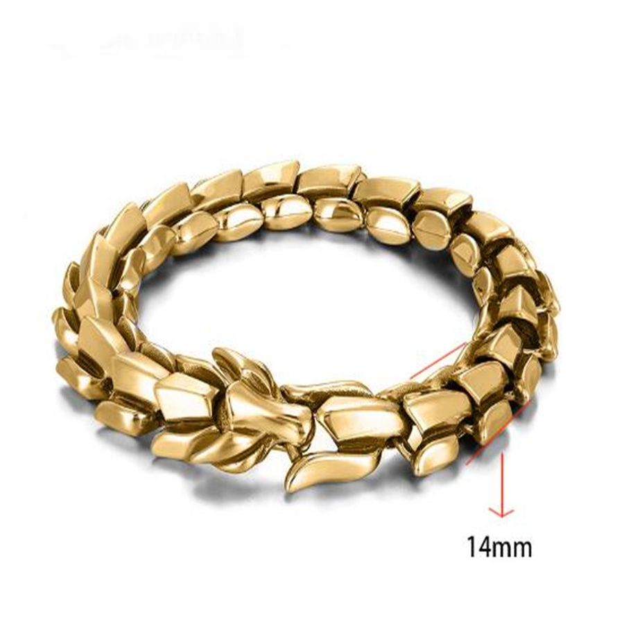 (14mm wide) Gold bracelet: 19cm