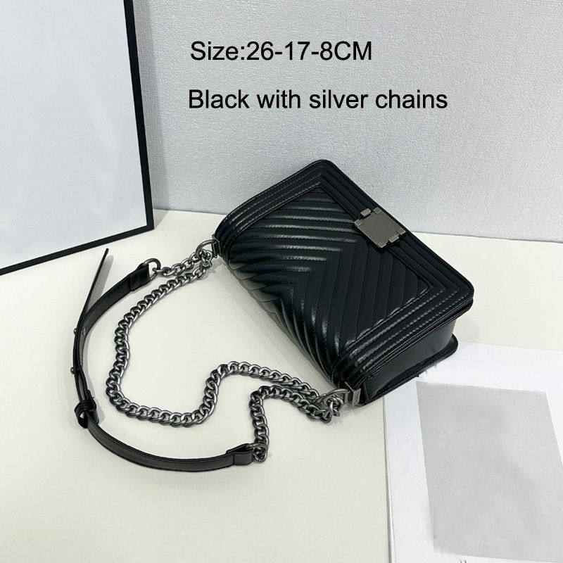 Style B Black Silver Chain